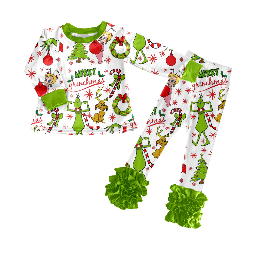 High-Quality Foreign Trade Children's Clothing Printed Children's Cute Creative Customized Autumn Suit