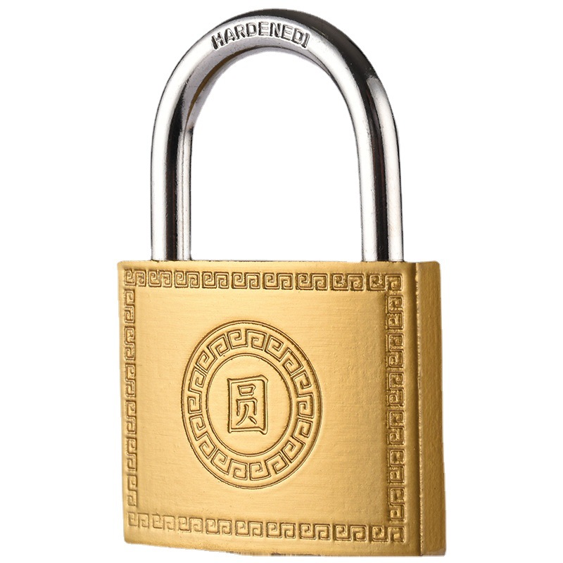 Lock wholesale 32mm imitation copper iron padlock student dormitory lock cabinet home padlock multi-key lock