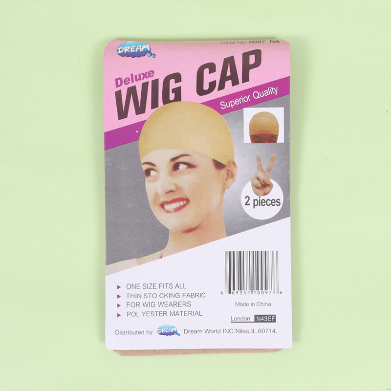 Wig foreign trade hair net real hair net pocket high elastic invisible lace European and American hair net one-end wig special net cover