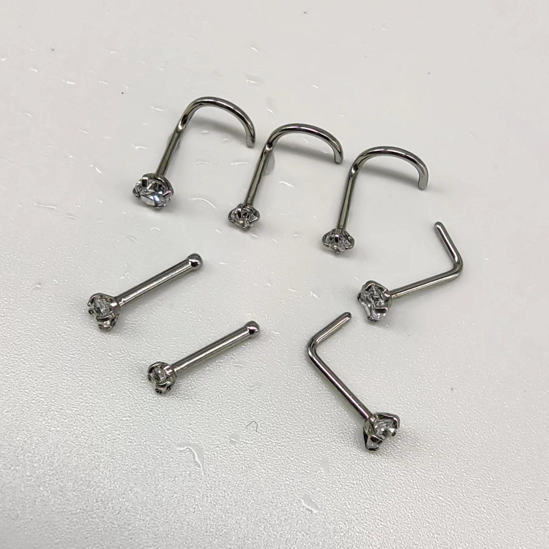 Популярные пирсинг-изделия из нержавеющей стали, кольцо для носа в форме 7 и 5, оптовая продажа