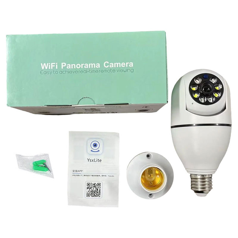 Panoramic E27 Bulb Camera Wireless WIFI Bulb Camera 360 Degree Rotating Night Vision A6 Explosive Bulb