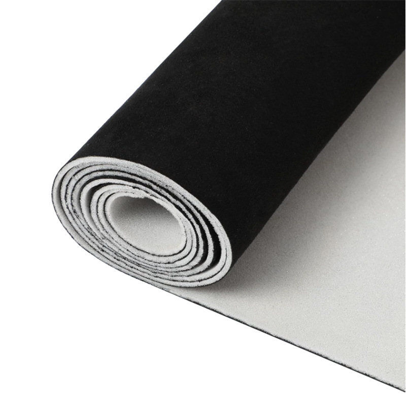 Cross-Border 96*60 Black Car Suede Head Lining Fabric with Foam Car Ceiling Sponge Composite Cloth Universal