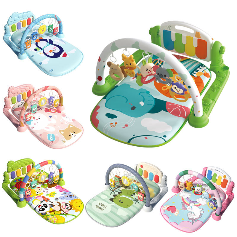 Cross-border Hot Selling Baby Gym Rack Toy Newborn 0-12 Months Music Piano Play Mat for Baby
