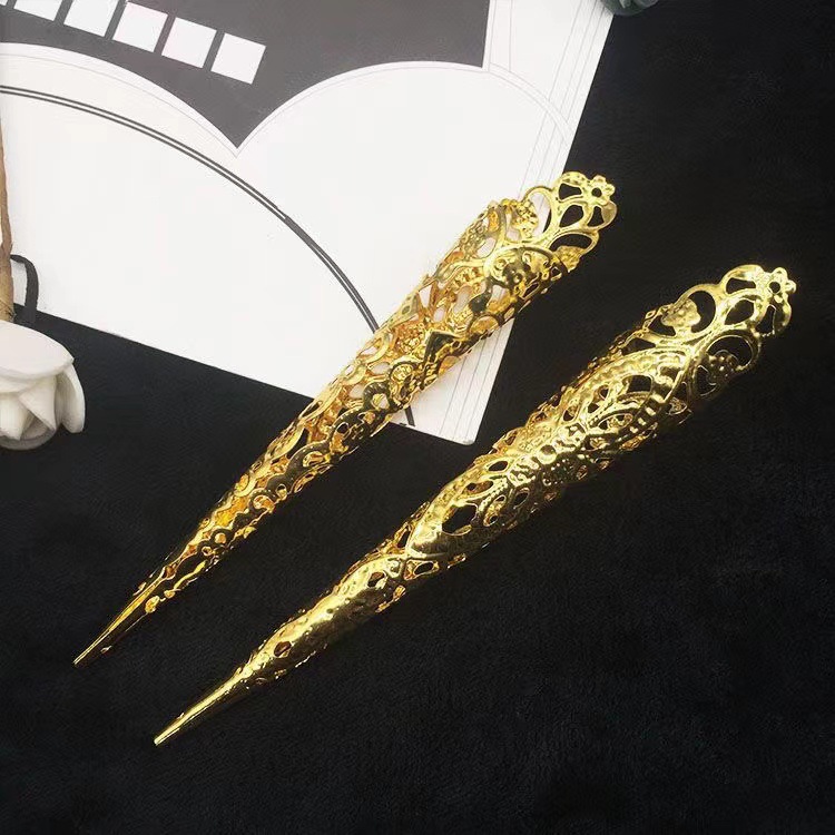 Empress Ancient Jubilee Raiders Same Style Armor Set Ancient Palace Armor Ruyi's Royal Love in the Palace Gold and Silver False Nail Set Armor