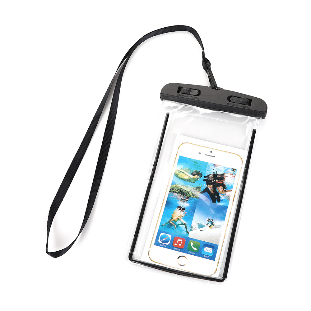 Luminous Mobile Phone Waterproof Bag Pvc Transparent Touch Screen Rainproof Sealed Cover Outdoor Sports Hanging Neck Mobile Phone Case
