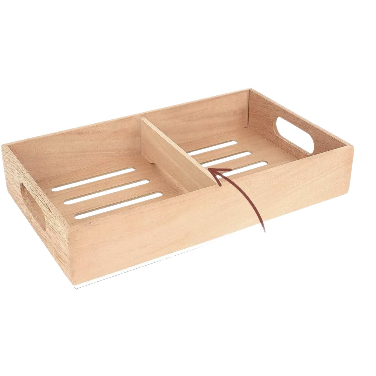 Cross-Border Wooden Cigar Box Rectangular Hollow Thick Cigarette Storage Box Adjustable Spanish Cedar Wood Cigar Tray