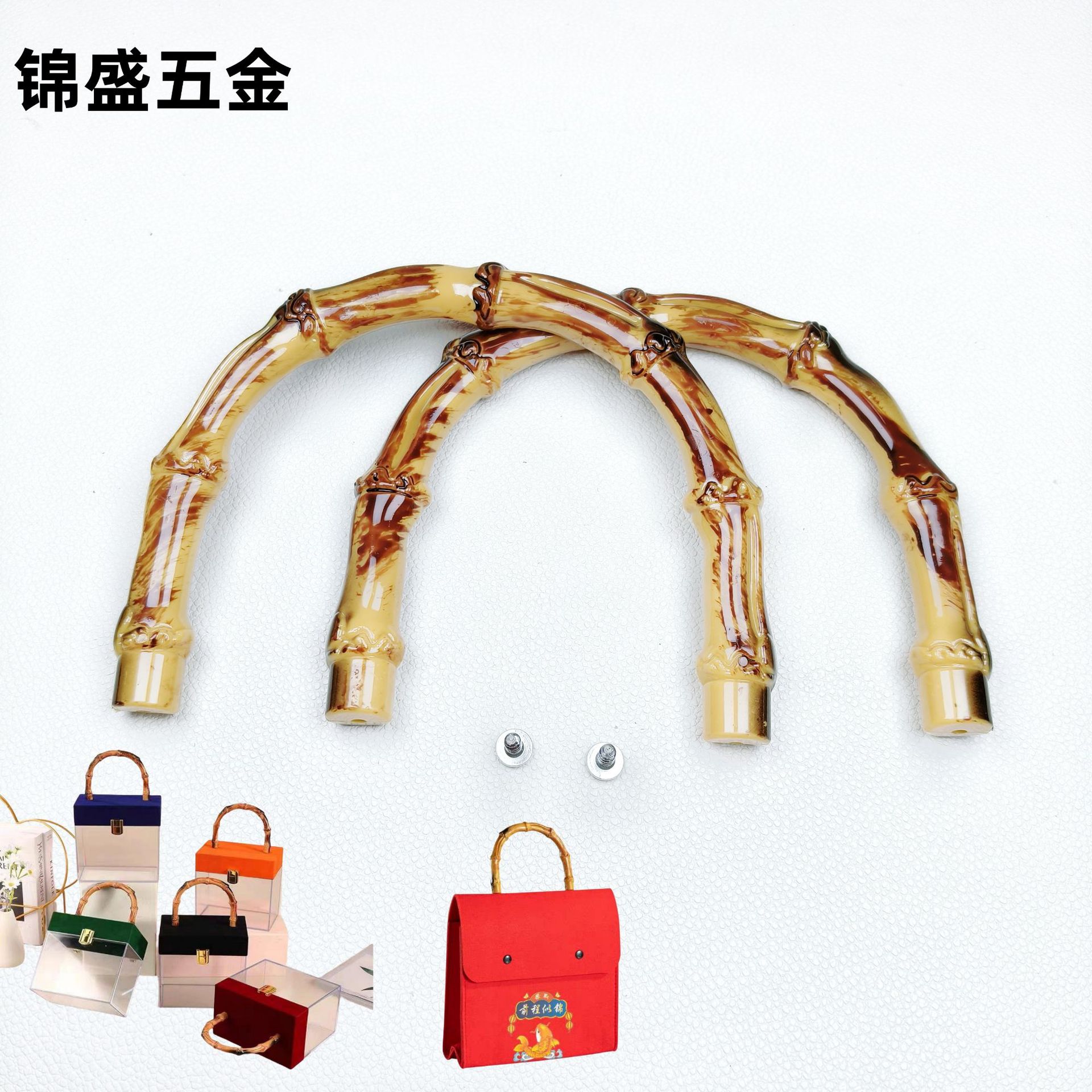 Прямые поставки акриловых коробок с бамбуковой ручкой, аксессуары для сумок из фетра, ручная работа