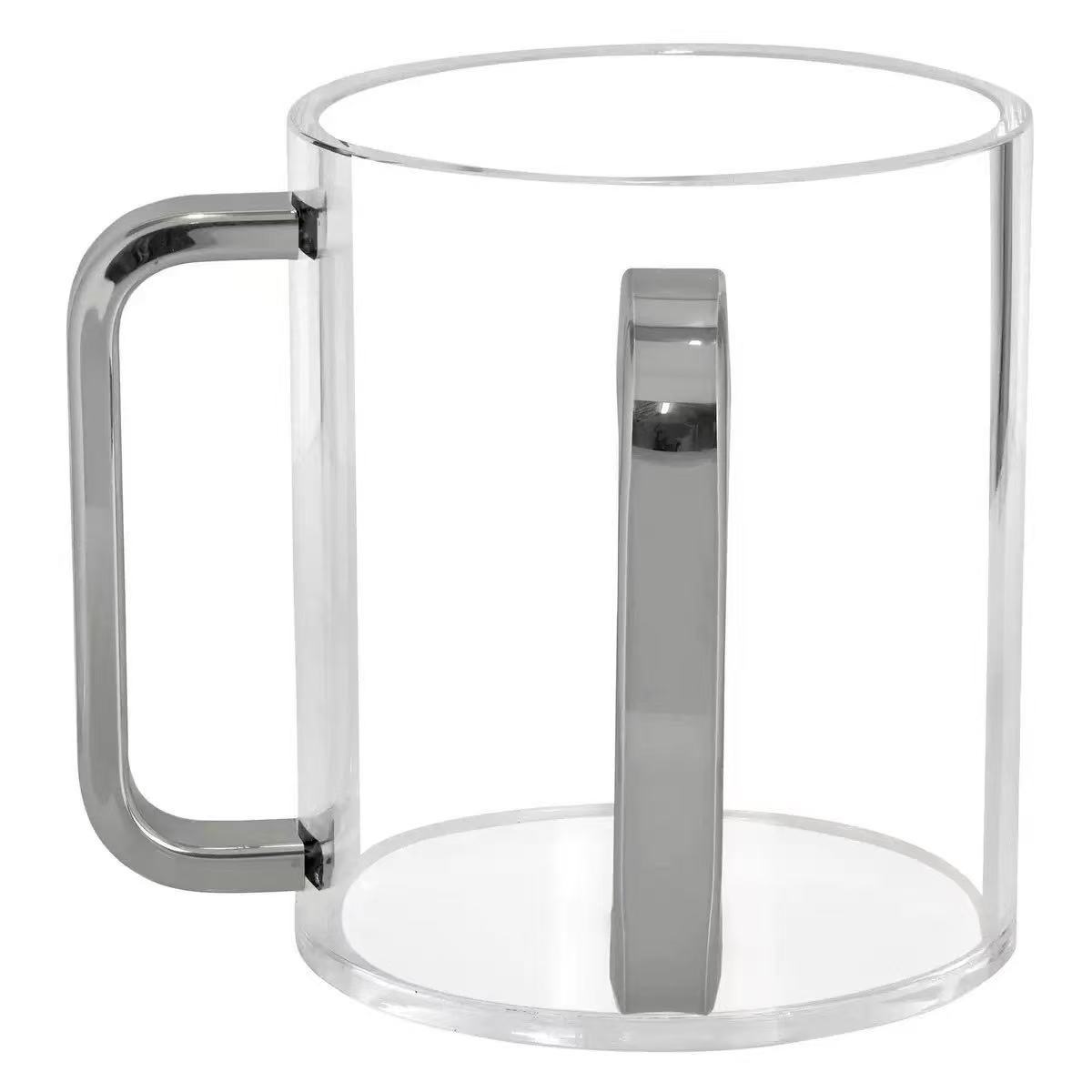 Cross-Border Popular Transparent Acrylic Double-Handle Cup, Jewish Hand-Washing Cup, Mouthwash Cup, Customizable