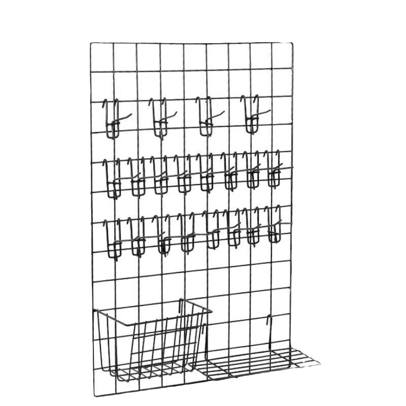 Wall grid rack grid rack iron mesh socks rack iron display rack small jewelry wall hanging rack