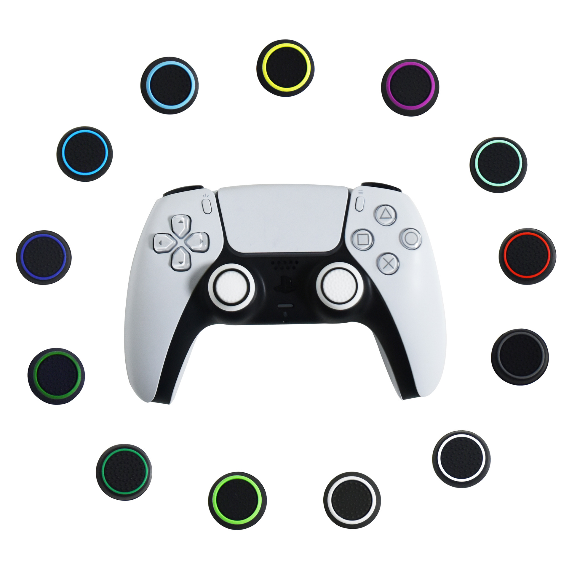 колпачок для джойстика PS5 PS3 PS4 XBOX ONE силиконовый грибовидный двухцветный не скользящий