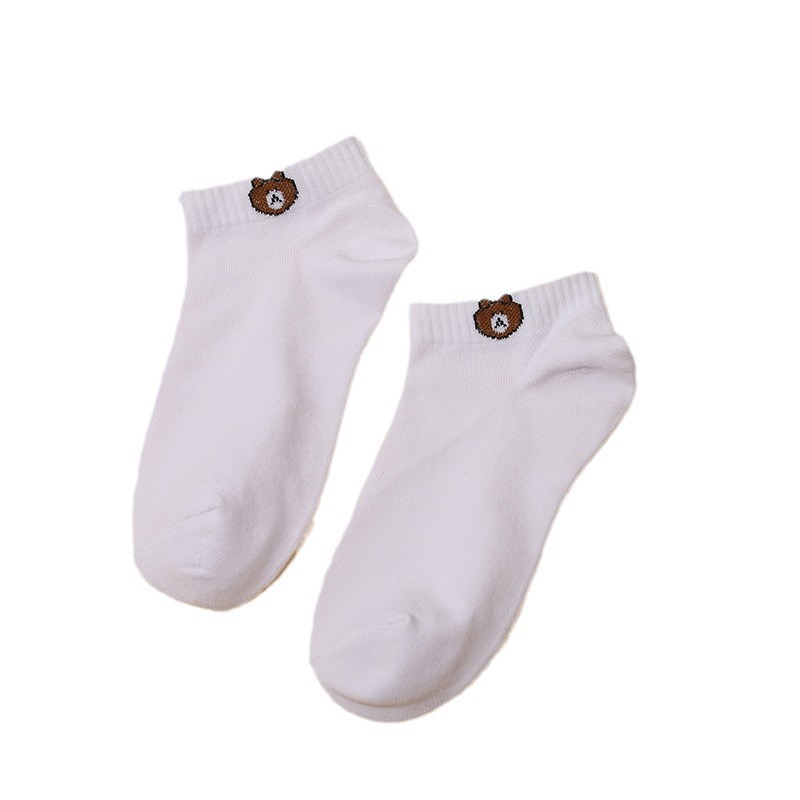 Socks women's spring and summer four seasons bear socks low shallow mouth boat socks stall supply wholesale socks casual socks men's and women's socks