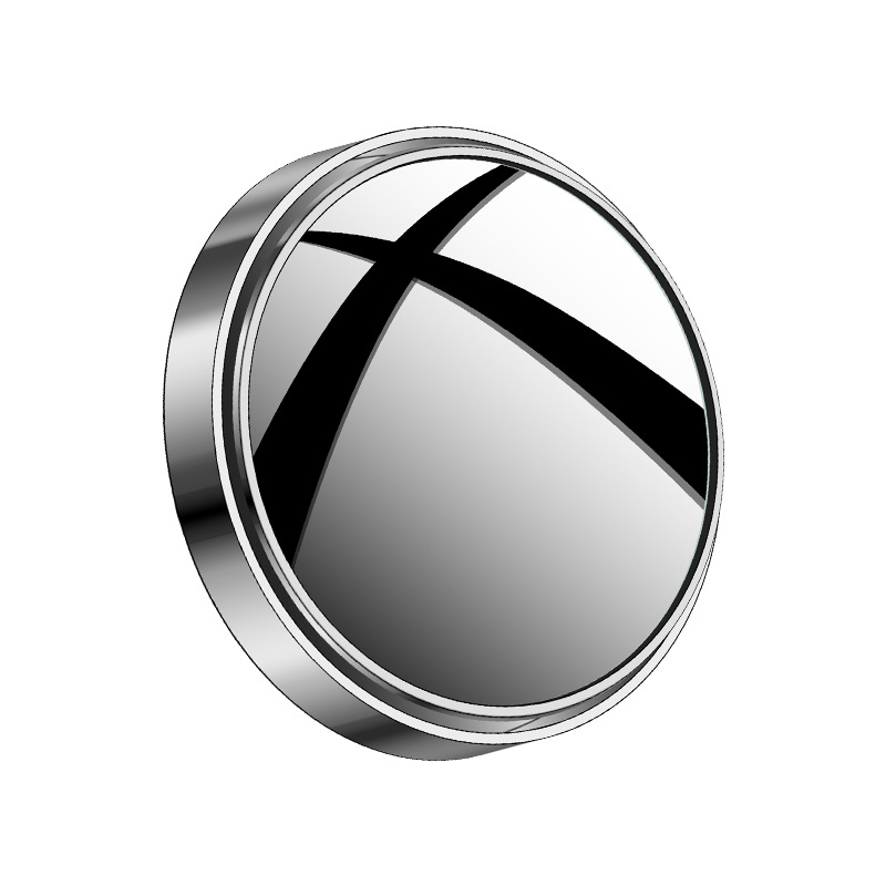 Car Small Round Mirror 360-Degree Adjustable Glass Adhesive Sticker Reversing Mirror Large Field of View Car Sticker Wide-Angle Blind Spot Mirror