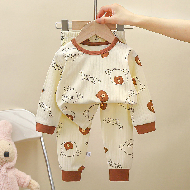 Children's Pure Cotton Underwear Set, New Autumn Style, Boys' Autumn Clothes and Pants, Baby Pajamas, Girls' Loungewear, Children's Clothing