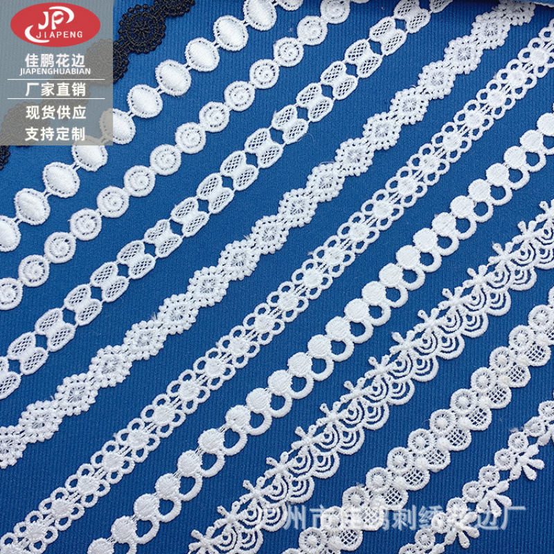 Тонкая кружевная лента с точками 1см, оптовая продажа, вышивка, молочный шелк, водорастворимое кружево, аксессуары для одежды