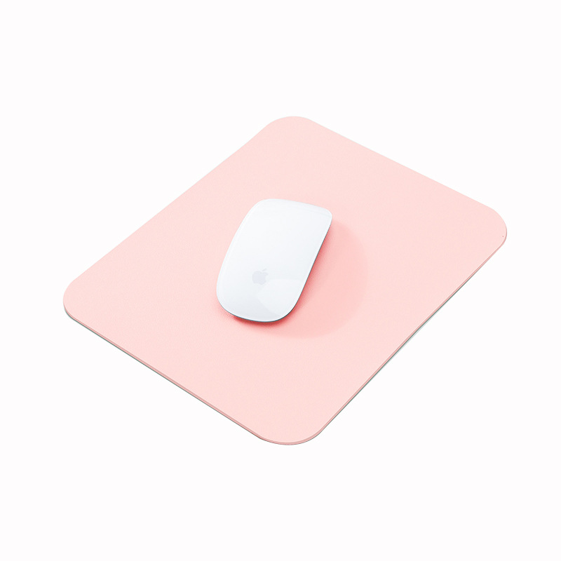 Leather Mouse Pad Advertising Mouse Pad Small Pure Color Simple Ins Office Waterproof and Anti-Fouling Can Be Customized