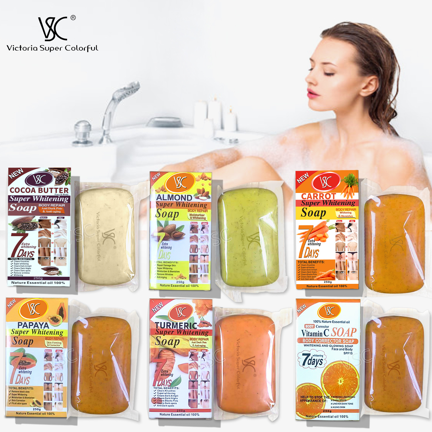 Турмериковое мыло для ванны, отбеливающее, глубокая очистка, контроль масла, универсальное мыло 250г