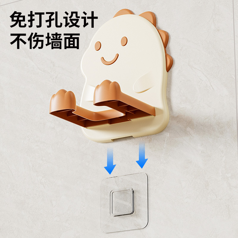 Toilet Bathroom Hair Dryer Bracket Wall-mounted Hair Dryer Storage Rack Punch-free Hair Dryer Hanger Dryer Bracket