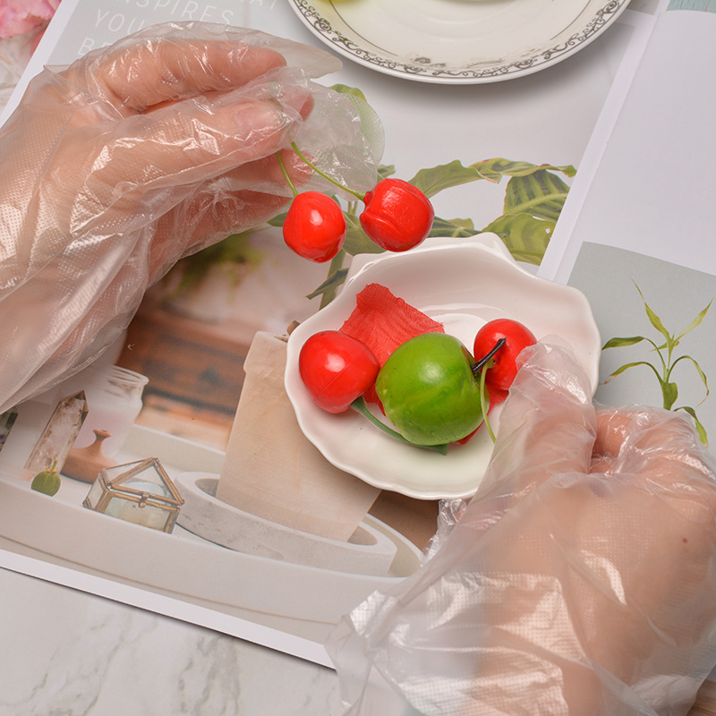 Disposable Gloves Plastic Edible Transparent Food Thickened Catering Lobster Film Protective Household Hand Film Wholesale