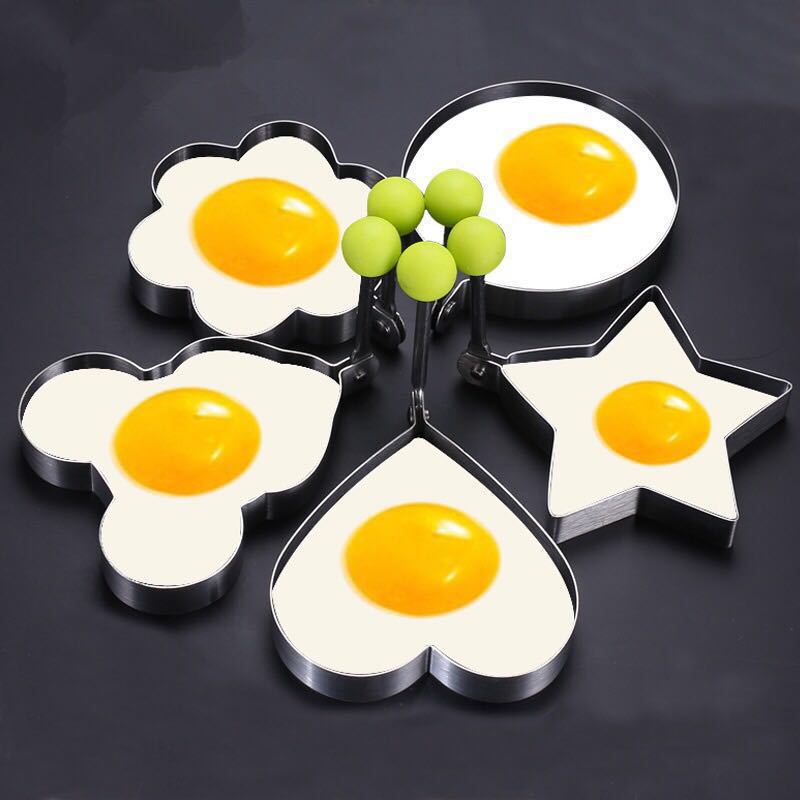 Creative Stainless Steel Omelette Heart-Shaped Omelette Mold Heart-Shaped Model Omelette Ring Fried Egg Steamed Poach Grinding Tool