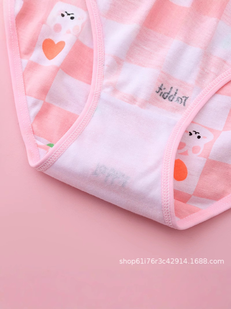 Cotton briefs women cross-border 100% cotton girls briefs cute printed little girl underwear wholesale cotton