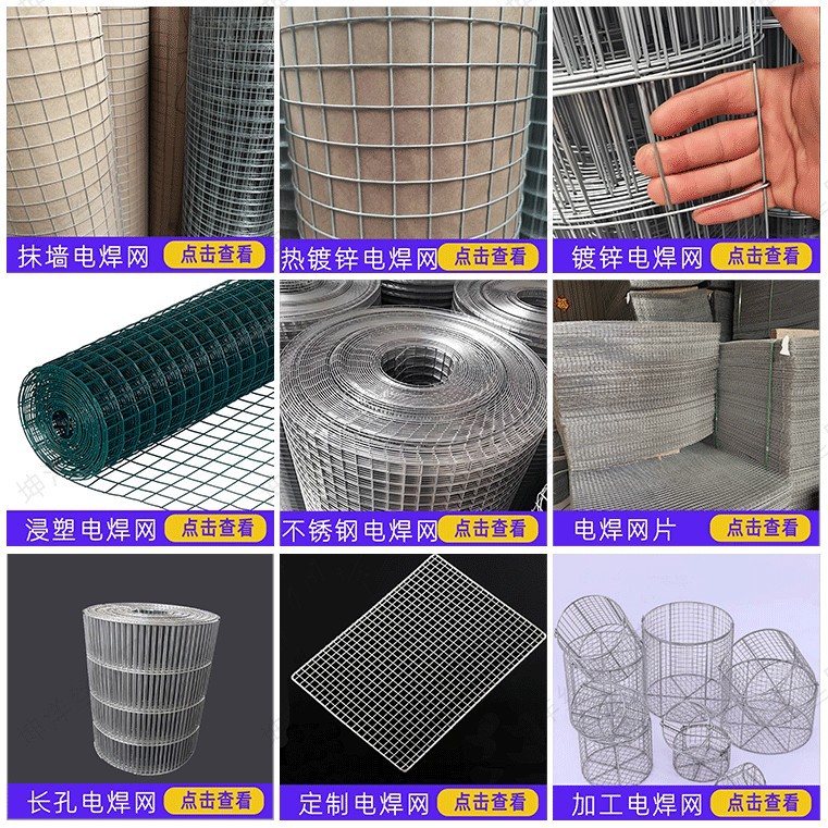 Galvanized Welded Mesh Construction Insulation Wall Mesh Ultra-Fine Anti-Crack Plastering Mesh Hanging Mesh Roll Export Steel Wire Mesh