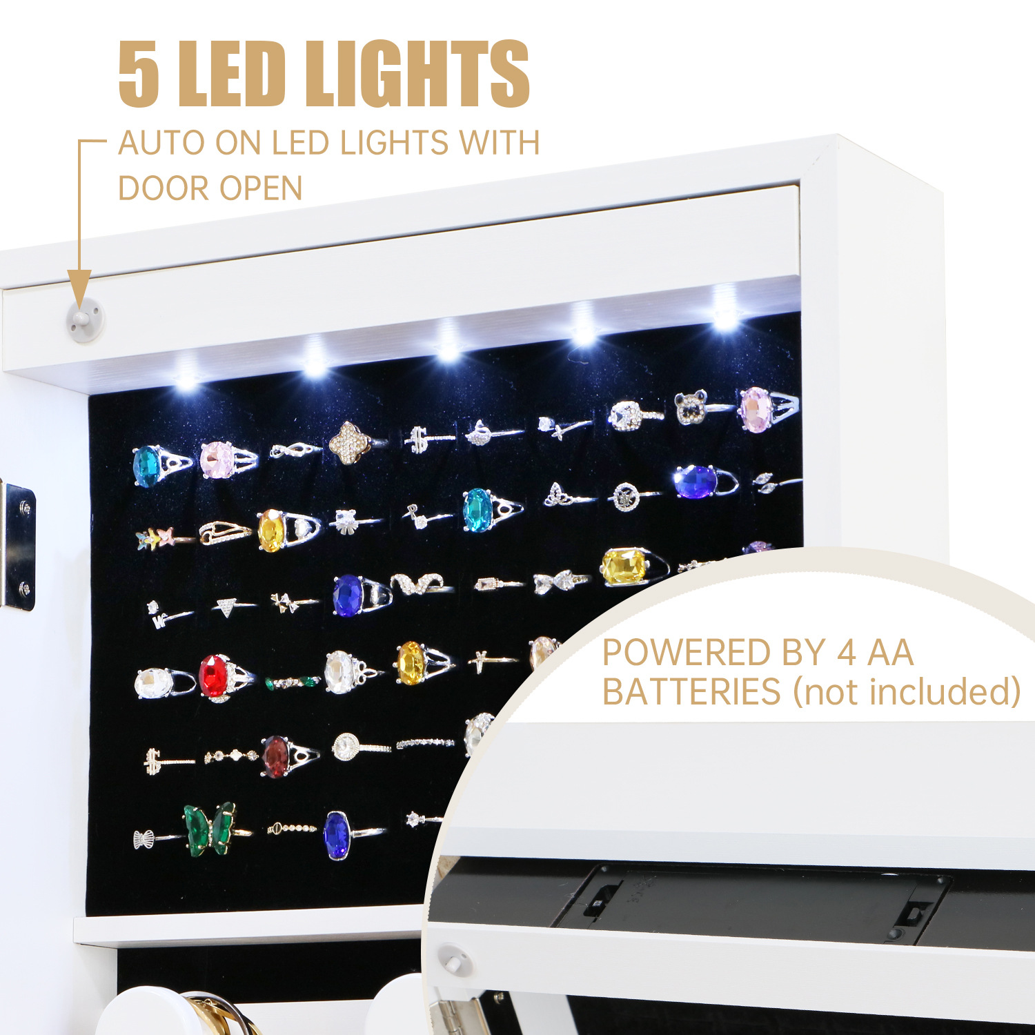 Jewelry cabinet storage mirror cabinet bedroom full-body mirror cloakroom dressing mirror factory wholesale