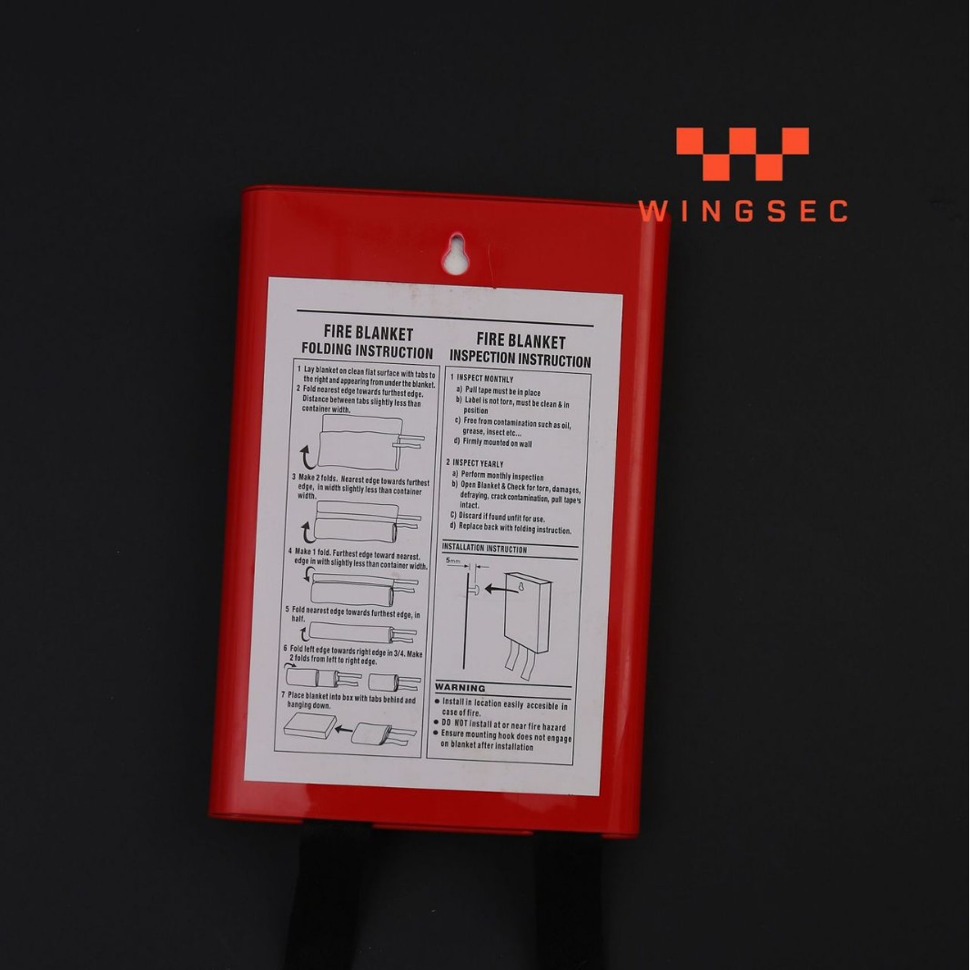 Silicone Fire Blanket 1*1m Commercial National Standard Xf1205-2014 Fire Blanket High Temperature Resistant Fiberglass Electric Vehicle