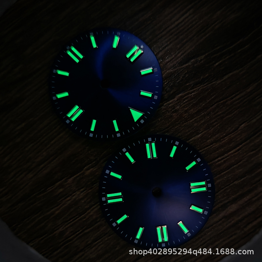 Watch dial sun pattern strip nail dial green luminous dial suitable for NH35 8215 2836 automatic movement