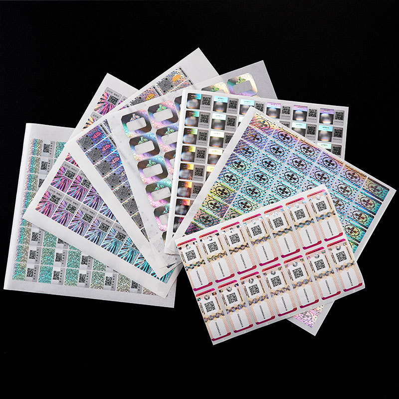 Anti-Counterfeiting Label One Person One Code Paper Hot Stamping Qr Code Label Self-Adhesive Laser Holographic Laser Anti-Counterfeiting Code
