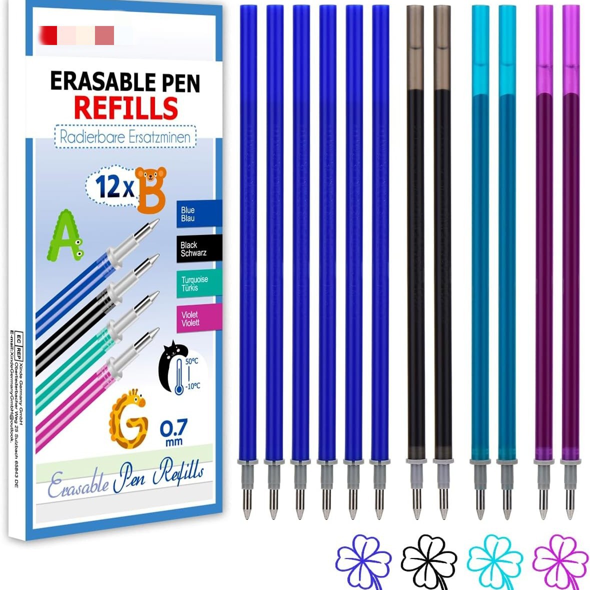 Cross-Border 13cm Erasable Pen Refill Amazon's Popular Mo Yi Hot Erasable Adapter Legami Erasable Pen Refill