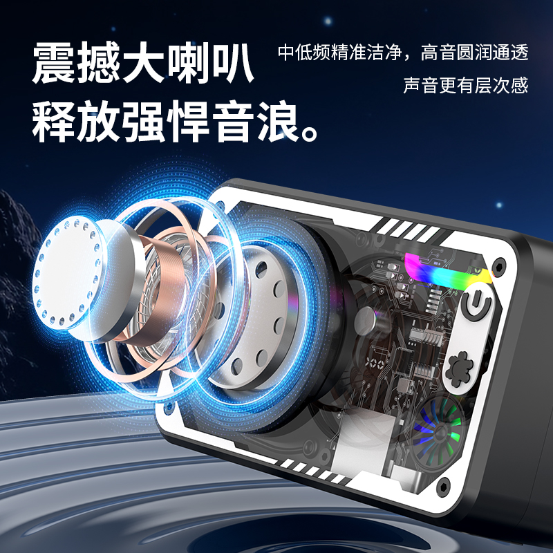Mini Audio Wireless Mecha Transparent Volume Small Steel Cannon Speaker Lantern Popular Portable Bluetooth Subwoofer Desktop
