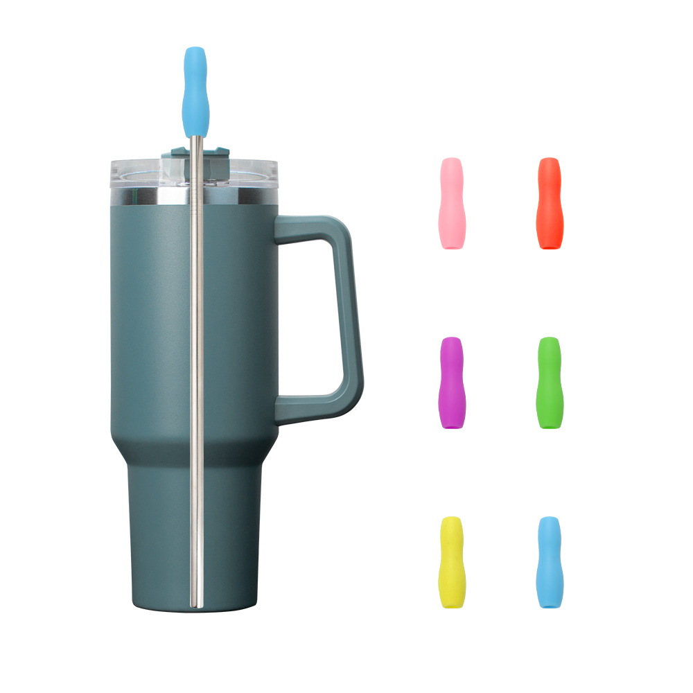 Amazon Car Cup Straw Silicone Nozzle 8Mm10Mm Straw Cap Protective Cover Anti-Scratch Tongue Anti-Scalding Nozzle Set