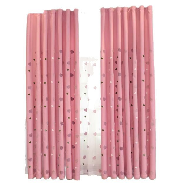 Special Korean Love Curtain Princess Girl Wind Bedroom Wedding Room Finished Shading Floor Curtain White Gauze Curtain