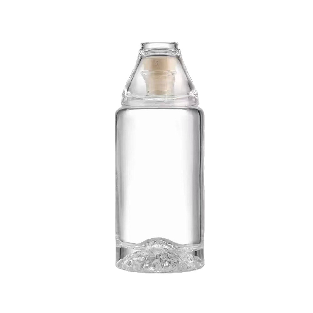 New 250ml One-Bottle-One-Cap Crystal White Material Glass Wine Bottle Wine Dispenser Wine Bottle Matching Cork Wine Glass Wine Cap