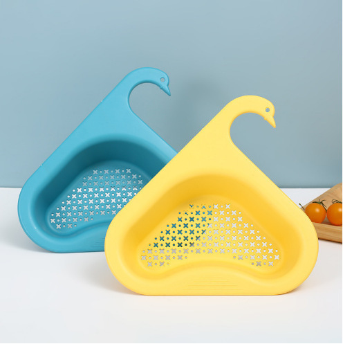 Kitchen Special Garbage Filter Basket Swan Draining Basket Dry and Wet Separation Sink Hanging Drain Filter Rack for Vegetable Washing