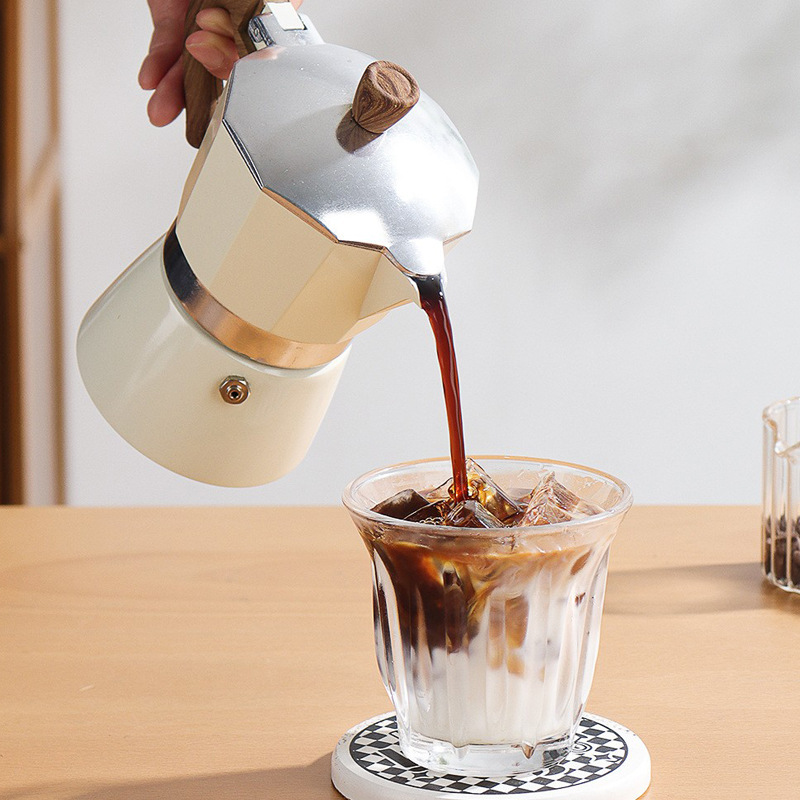 Italian Moka Pot Household Coffee Pot Coffee Machine Extraction Pot Concentrated Hand-Brewed Coffee Utensils Coffee Pot Set