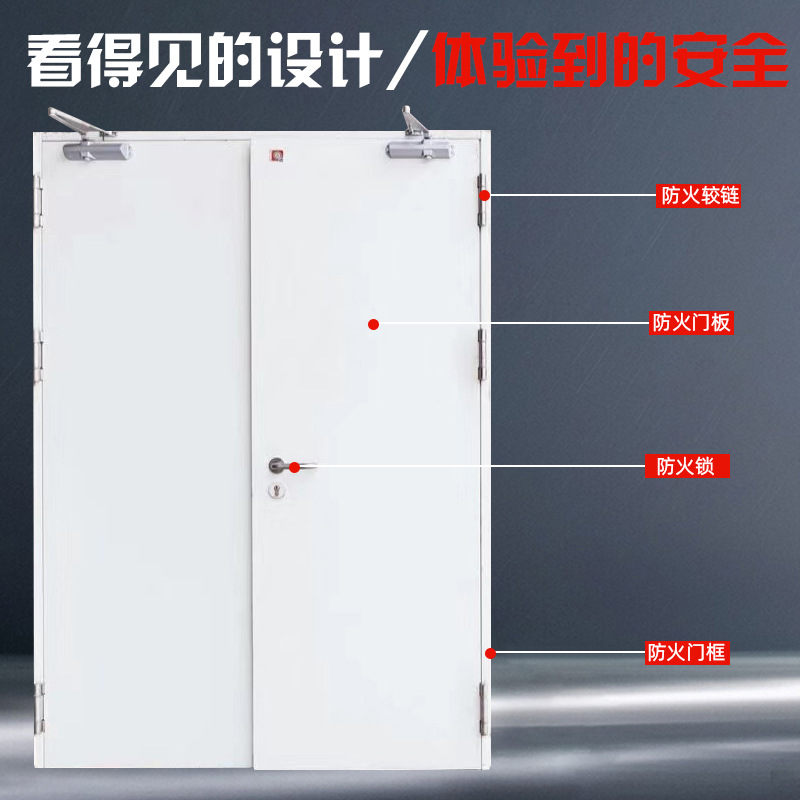 Class a Steel Fire Door Manufacturer Stainless Steel Fire Engineering Door Finished Steel Thermal Insulation Fire Door One Door One Certificate