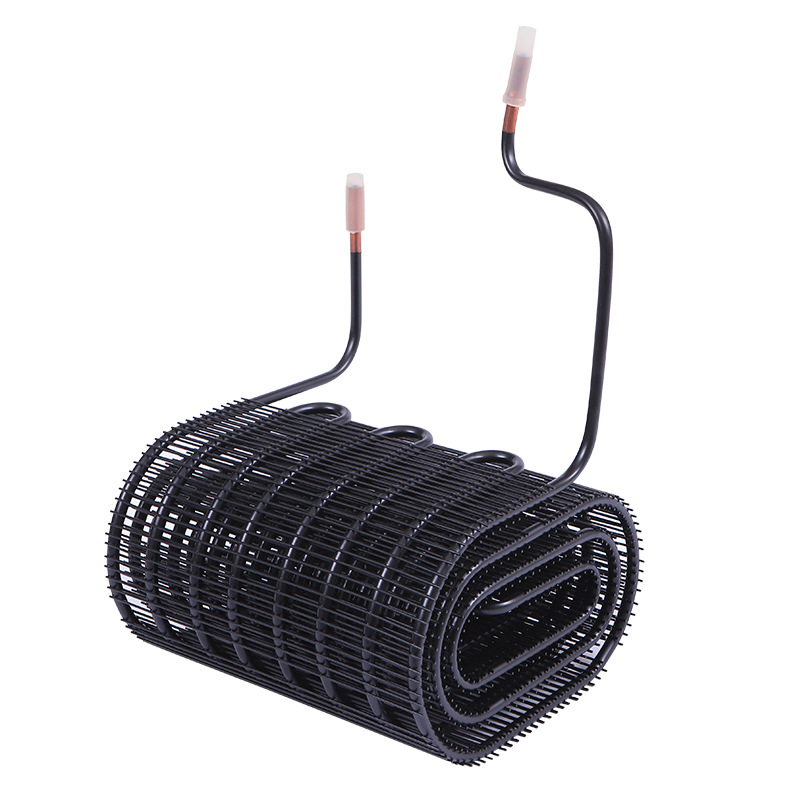 Black silk tube condenser refrigerator freezer bread folding condenser snail silk tube refrigeration evaporator