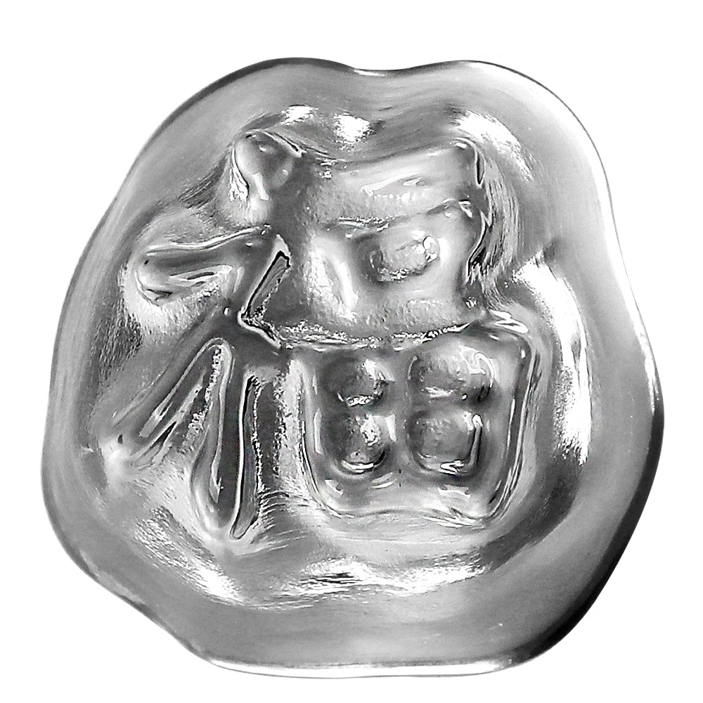 Lid Set Tea Ceremony Accessories Chinese-style Fu Character Crystal Glass Lid Drag Household Kung Fu Tea Ceremony Tea Pot Lid Bowl Lid Drag