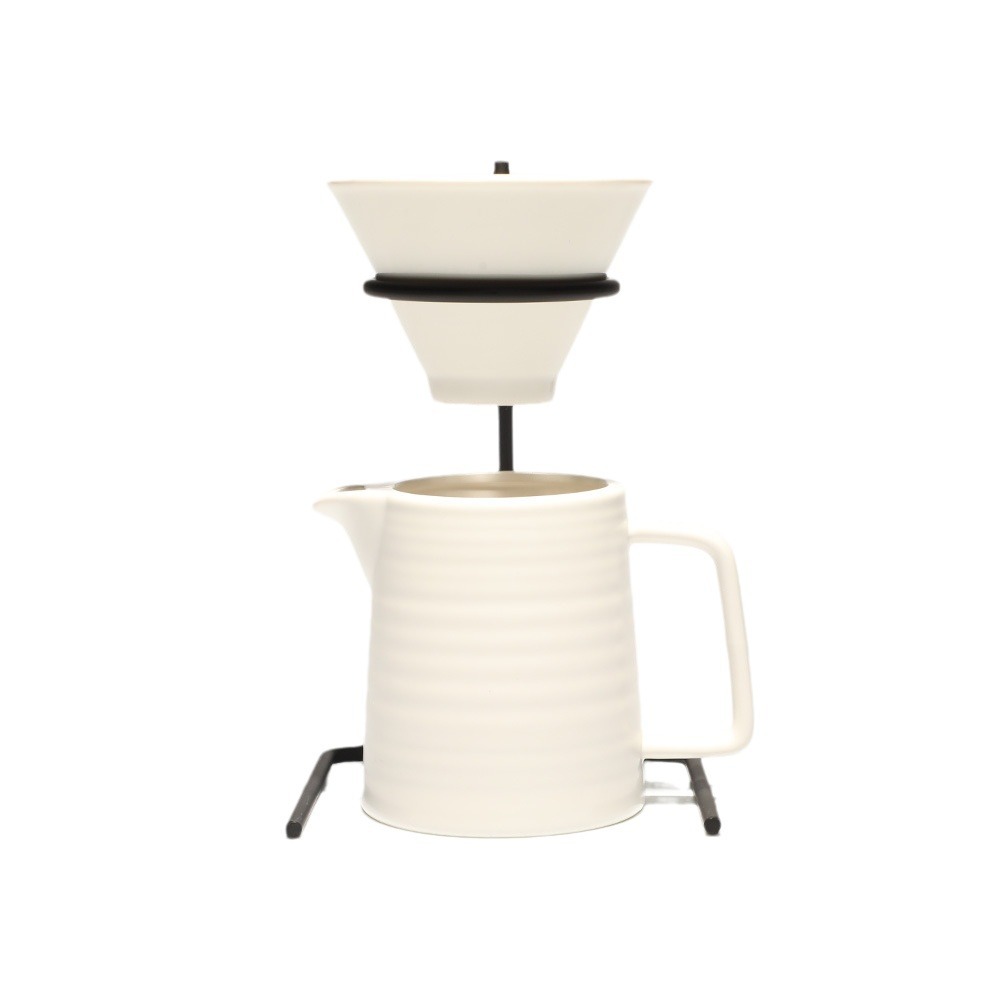 American Coffee Hand Dripping Black Ceramic Sharing Pot Filter Cup Household Commercial suit Coffee Pot for 2 People