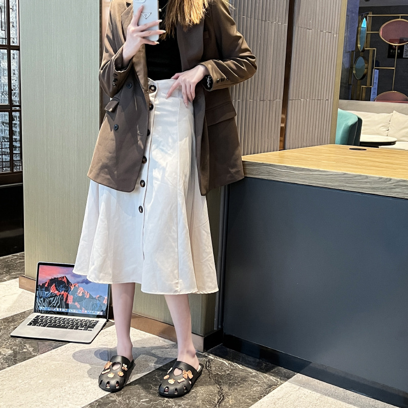 Baotou Half Slippers Women's Summer Korean Style Outer Wear Summer Foreign Style Sweet New ins Fairy Style Bow Flat Sandals