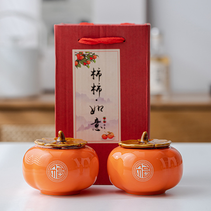 Керамическая банка «Руйи» для чая, маленькая банка для конфет, декор для свадьбы, большая банка для сушеных фруктов