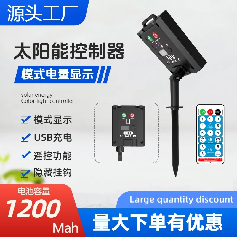 Новая солнечная светодиодная гирлянда с большим панелем, USB, 11 функций, двухсторонняя медная проволока, рождественские огни, блок питания с батареей