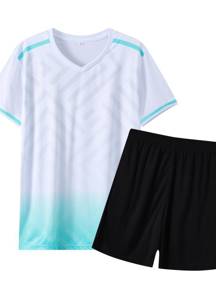 新款速干新款乒羽球服套装透气运动休闲男女短袖比赛男女儿童15