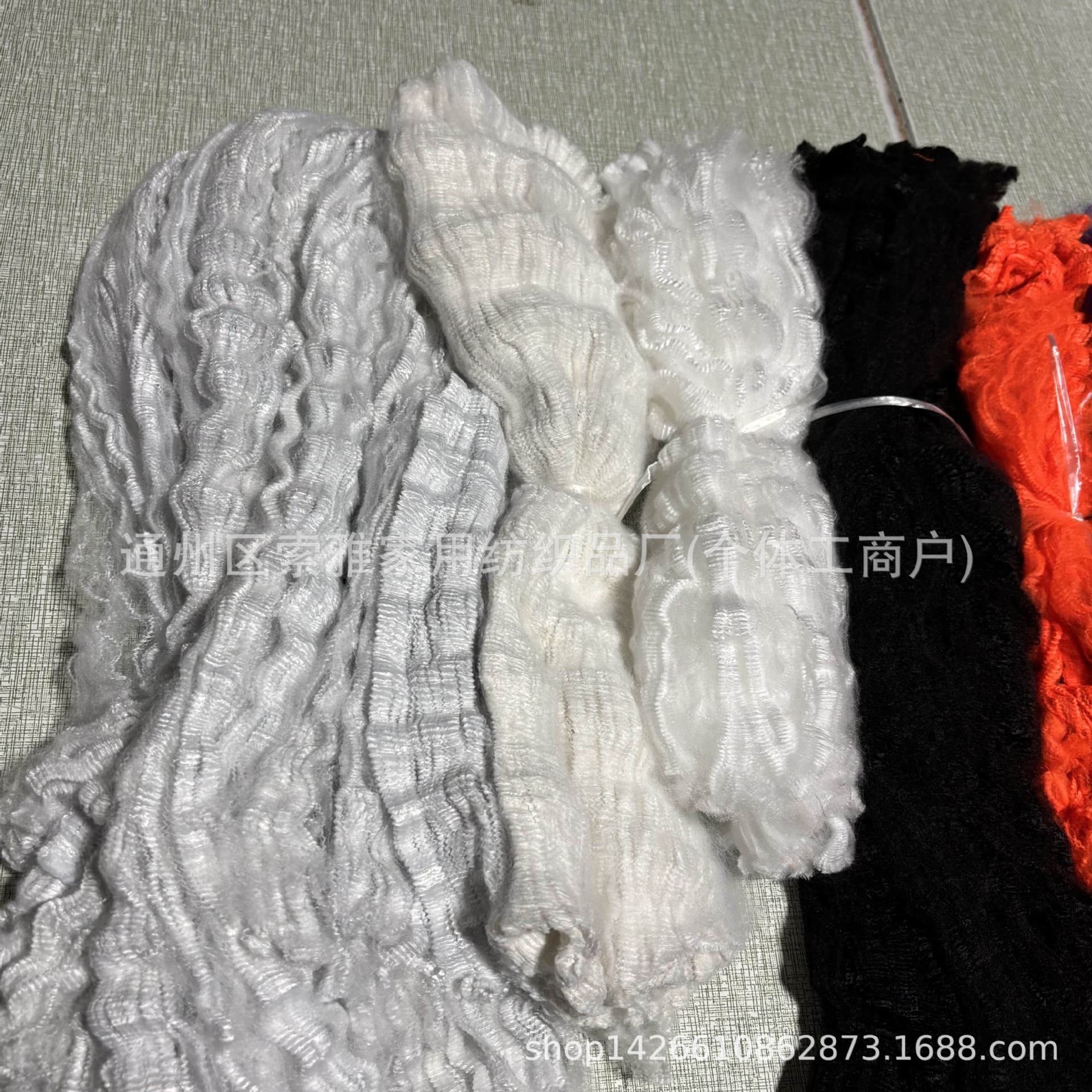 Halloween Props Spider Cotton Raw Materials Luminous White Black Orange Colorful Ghost Festival Spider Cotton Kilogram