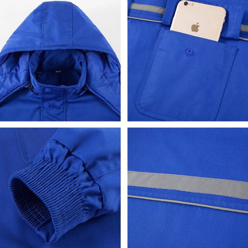 冬季防静电可拆卸棉衣化工油田 天然气站 防寒保暖食药电子劳保服