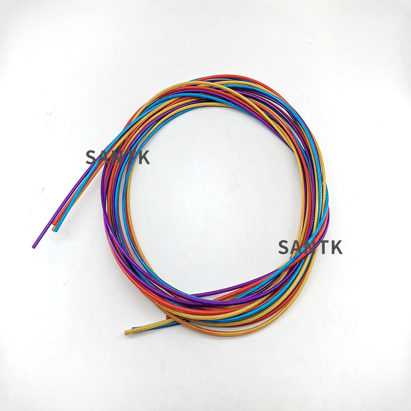 Rubber-Coated Steel Wire Rope Red Blue Purple Golden Yellow Rubber-Coated Pvc Nylon Rope Complete Specifications Factory Direct Sales