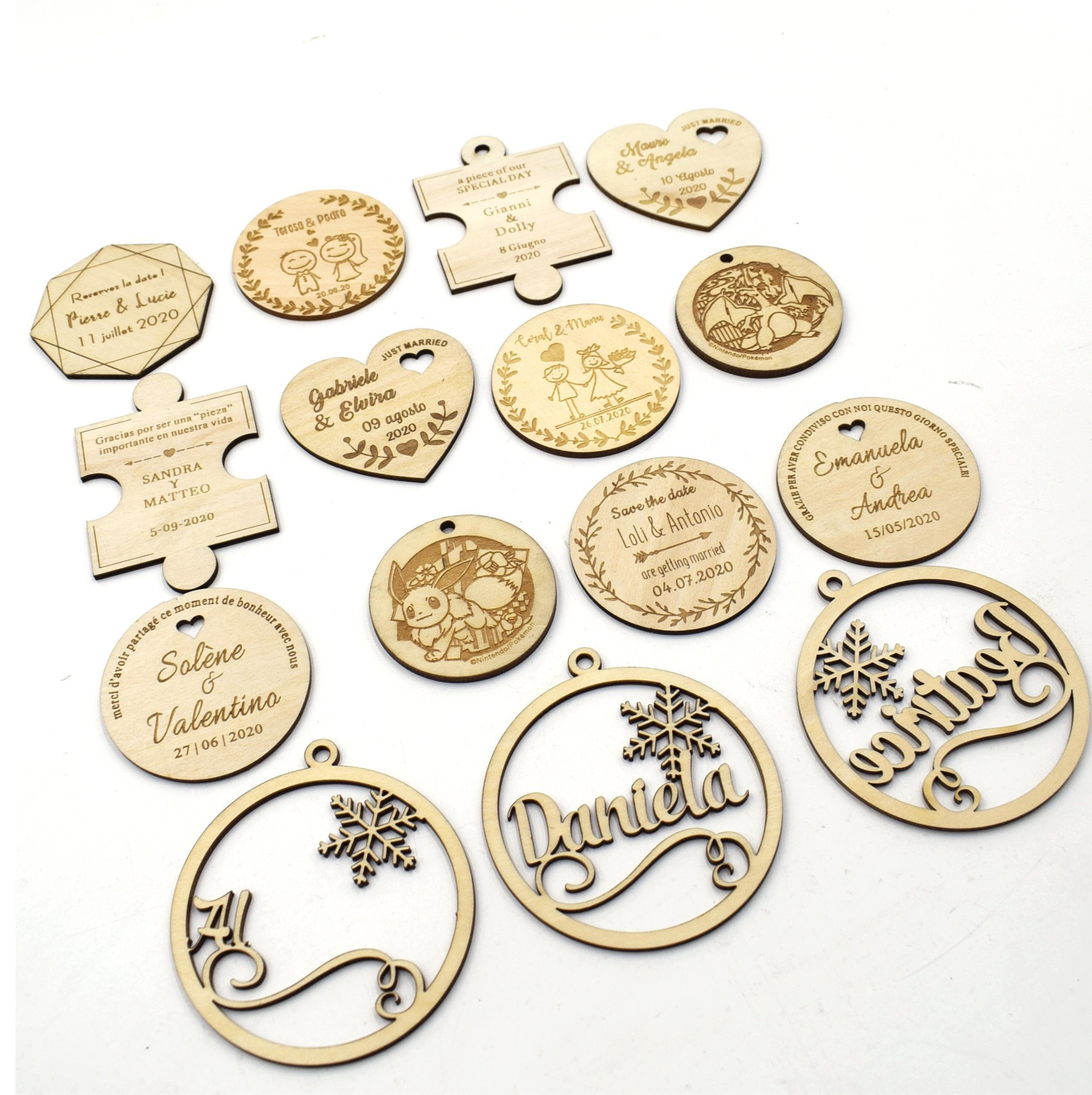 Wooden Laser Engraving Logo Marking Wooden Laser Cutting and Engraving Wooden Board Engraving Font Cut Out Processing