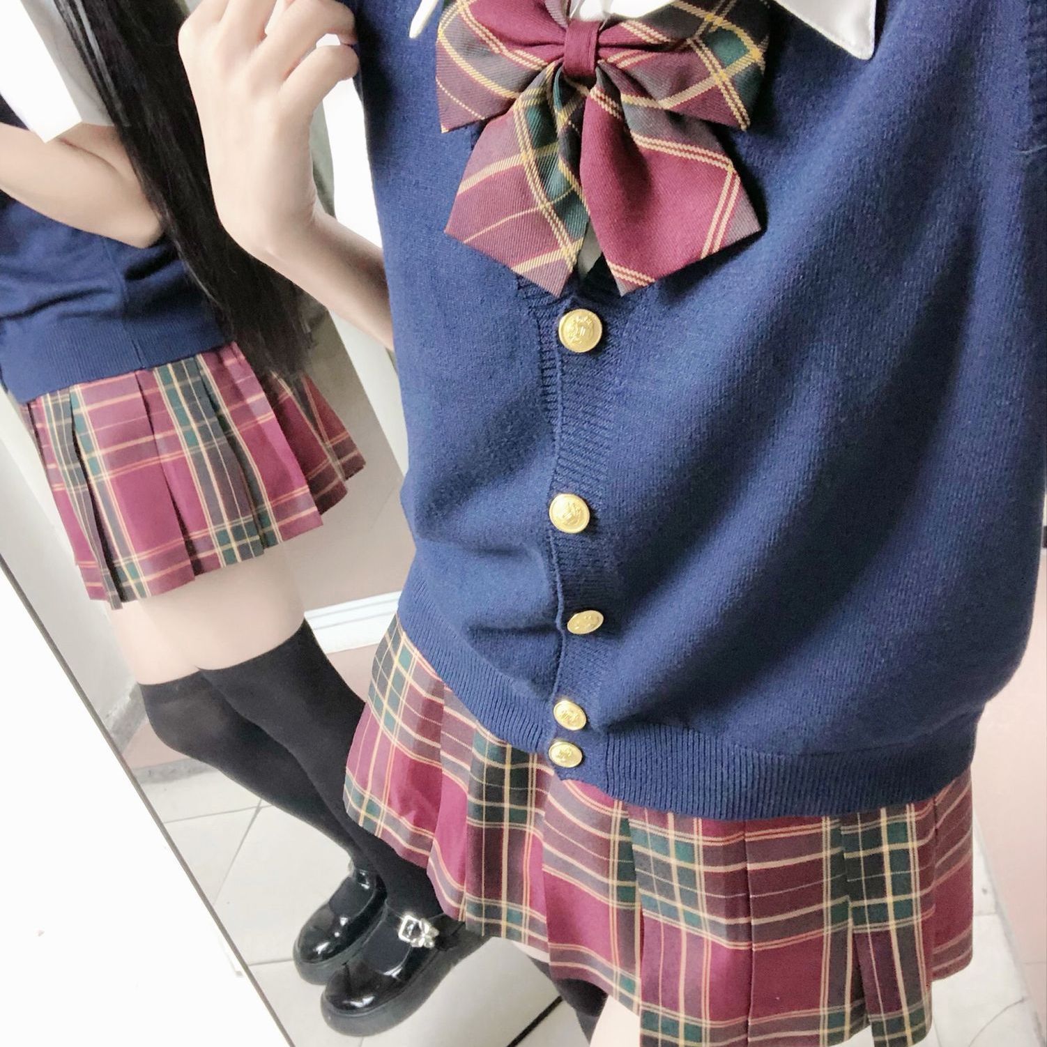 Japanese-Style Jk Uniform Authentic Finished Product Pleated Skirt Student School Supply Jk Plaid Skirt Lanzhangshu Xiaolajiao