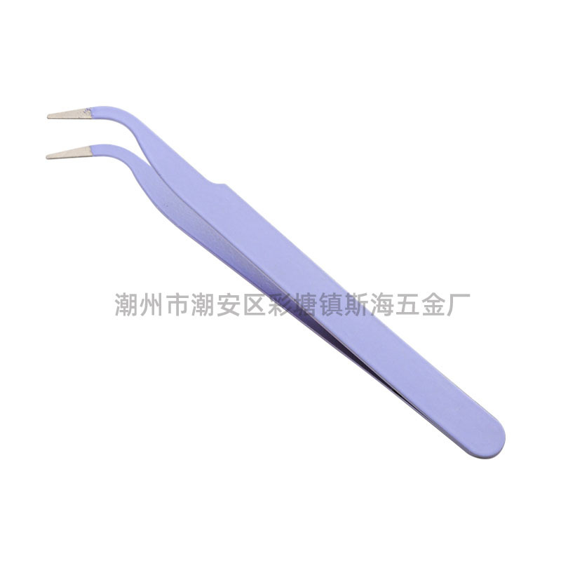Hand account tweezers wholesale stainless steel color 1 PCT DIY elbow clip macaron hand tools goo card tweezers